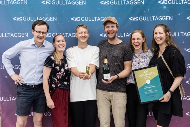 Glad gjeng som feirer Gulltaggen